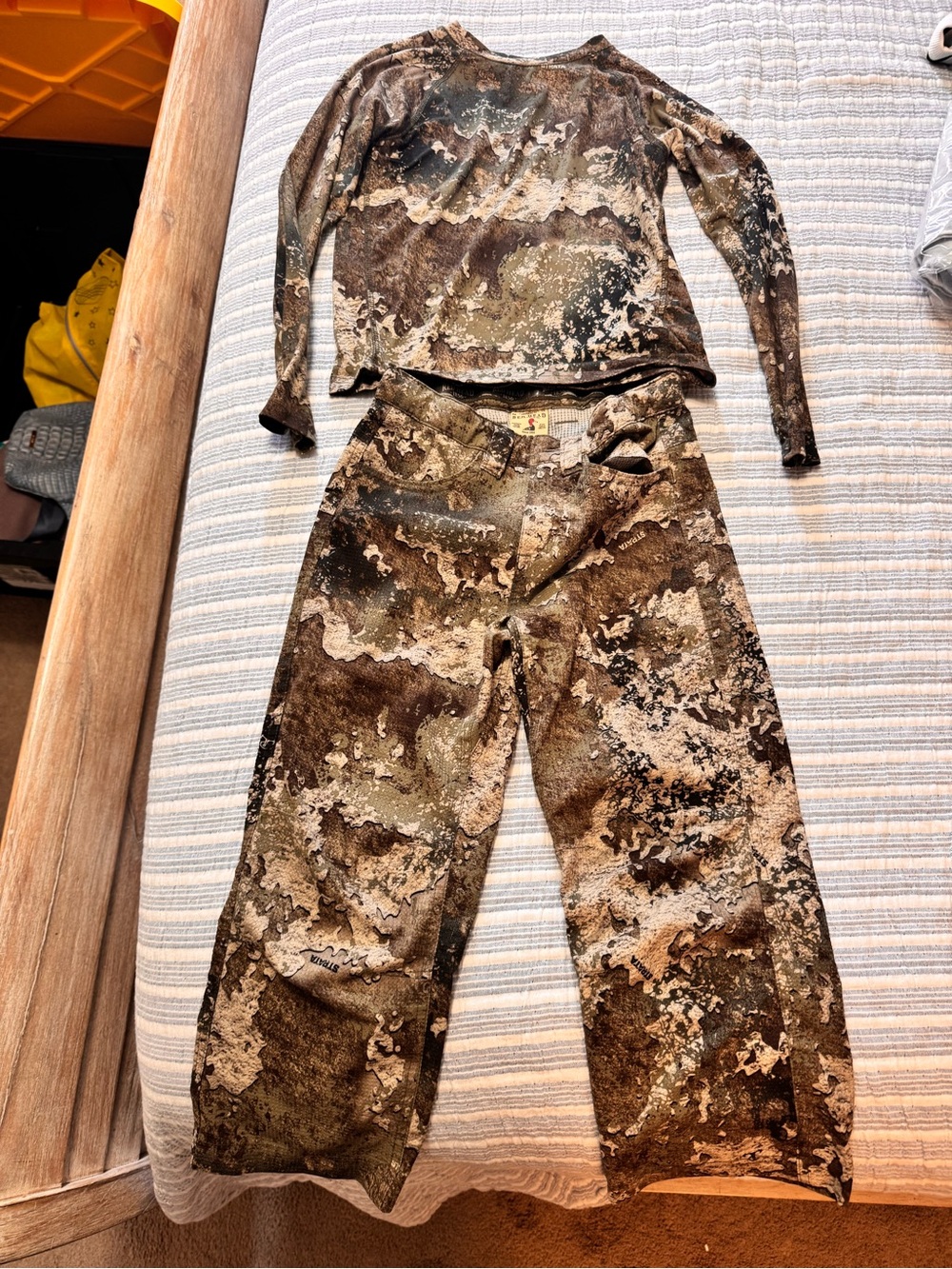 Boys RedHead Brown/Green Camouflage Hunting Two-Piece Set